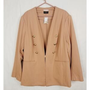 New Lane Bryant The Bryant Blazer Tan Size 24 Plus Size Career Ofiicecore Preppy